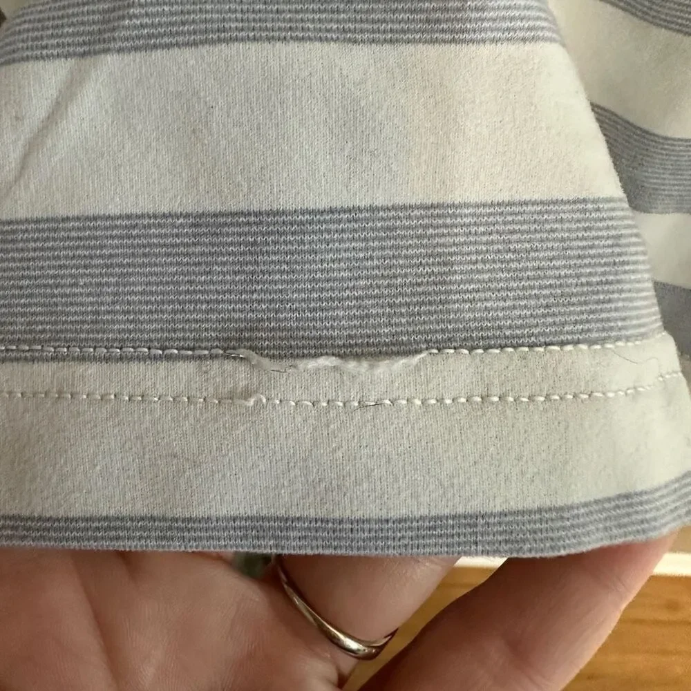 Lululemon cool racerback size 10 stripped blue gray